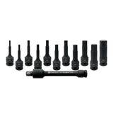 Powerbuilt 1/2″ Dr 12pc Impact Long Hex Bit Socket Set